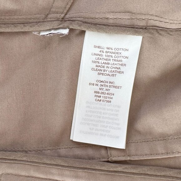 Coach Leather Trim Motorcycle Jacket Size XS - Picture 7 of 9